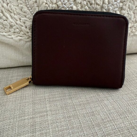 All Saints Lena Hex Leather Zip Wallet - Picture 8 of 11